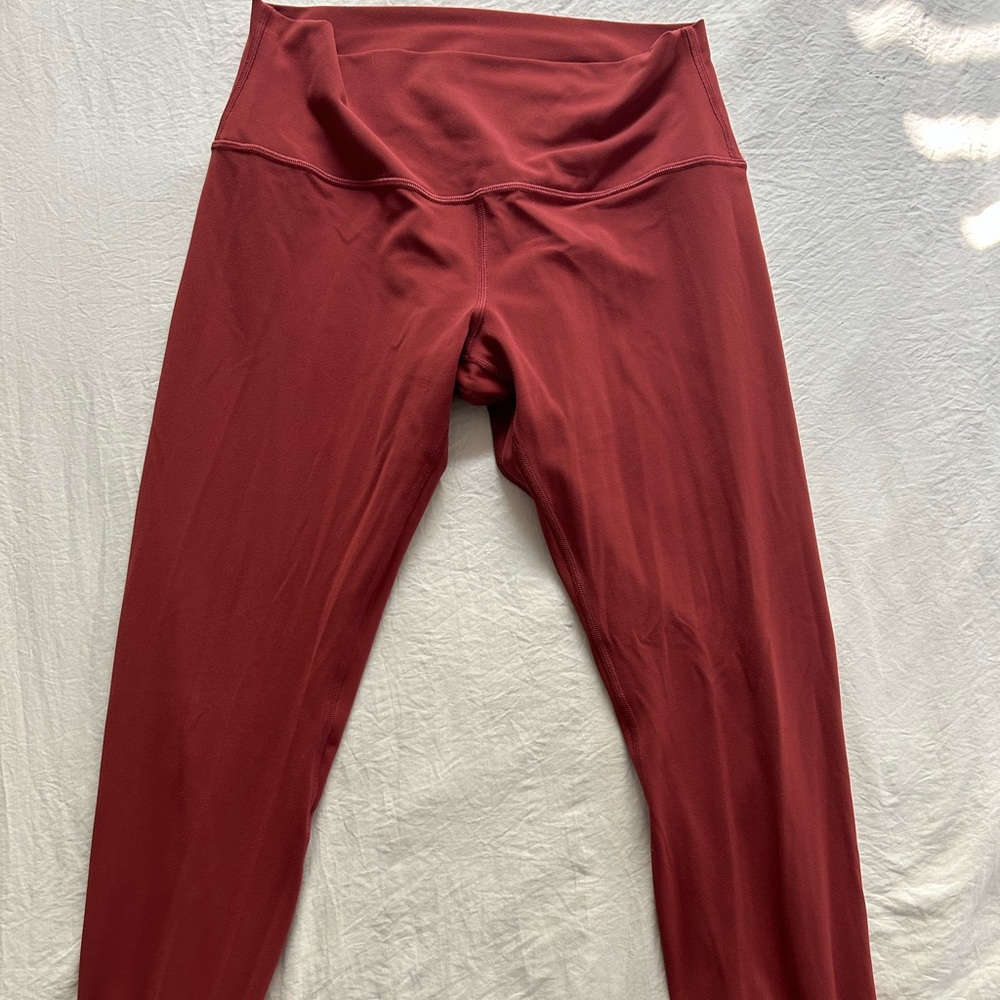 Burgundy lululemon leggings